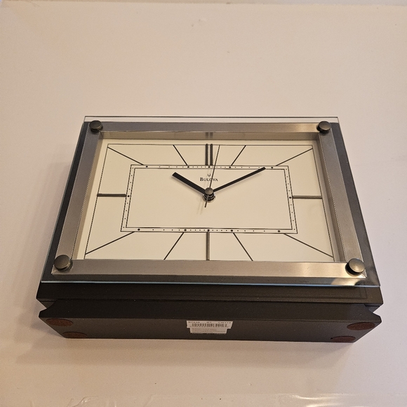 BULOVA Mantle Clock, analog wood espresso brown satin finish - Picture 3 of 17